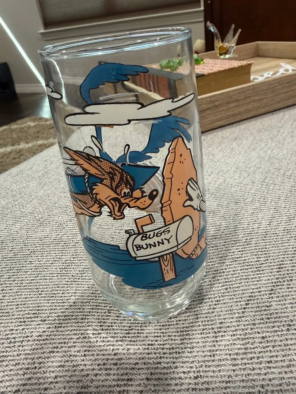 Vtg Pepsi/Looney Tunes Glass – Bugs Bunny, Road Runner & Wile E. Coyote